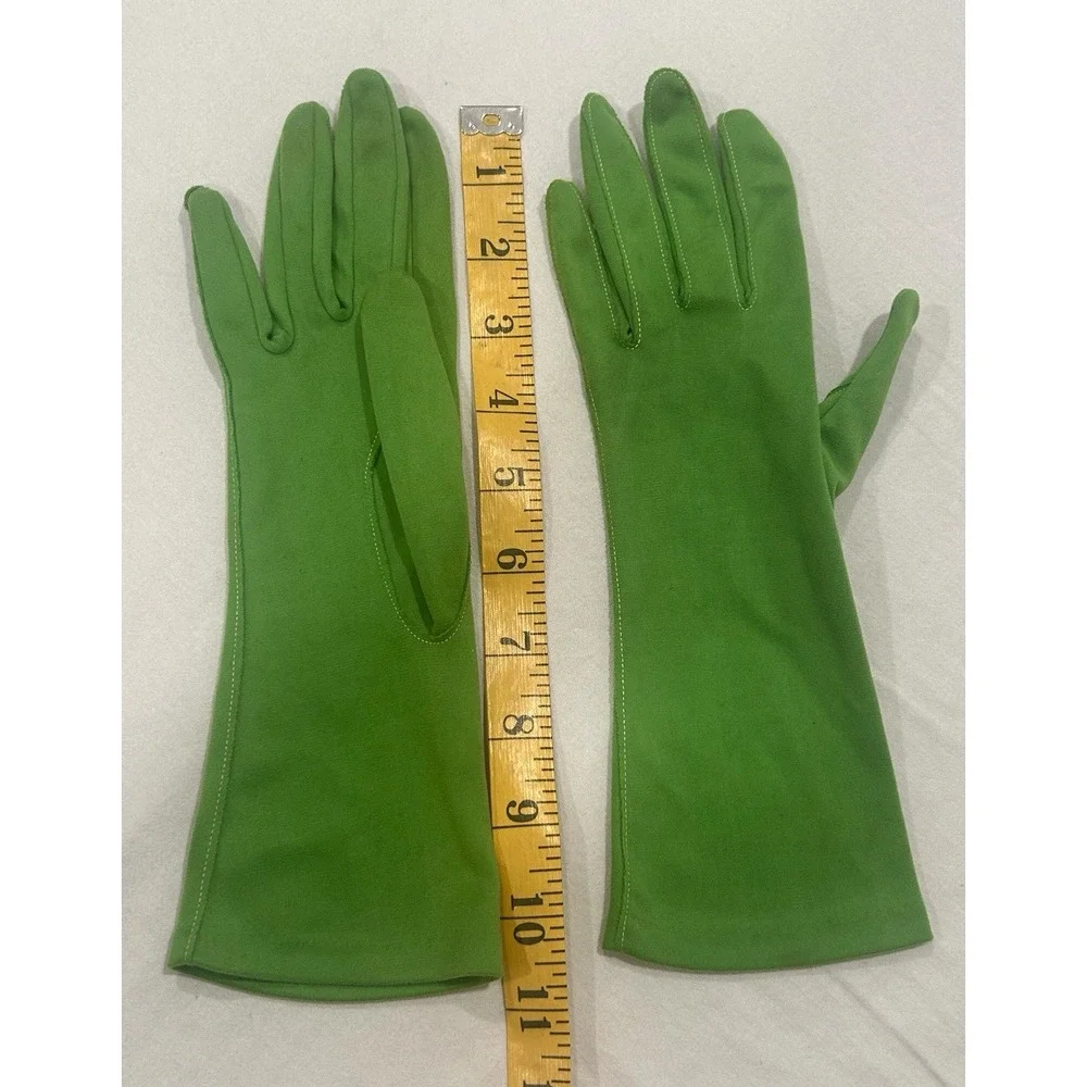 Hansen Complexion Ladies Formal Pistachio Green Vtg Gloves 7 Small 1950s USA